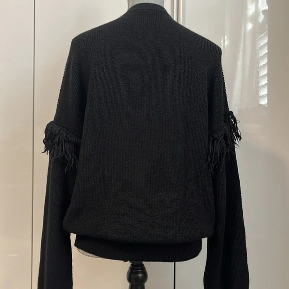 TORY BURCH NWOT Alpaca Wool and Silk Crew Neck Sweater Tassel, Size M - Picture 6 of 10